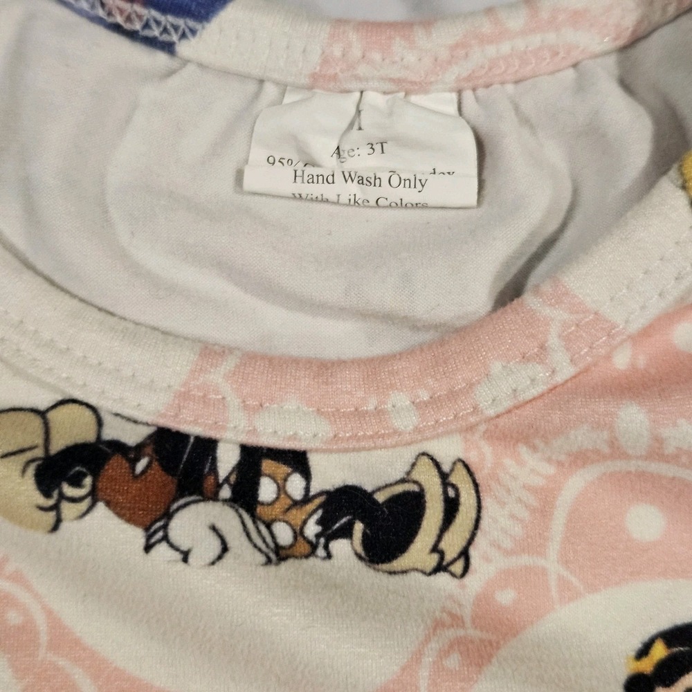 Classic Cartoon Characters Milksilk Dress Size 3T - Picture 4 of 5
